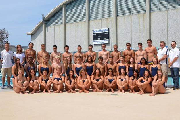 San Diego Mesa College’s swim and diving teams for both men and women are recruiting for the spring 2017 competitive season, starting Jan. 3 with a month of cardio conditioning during winter intersession. 