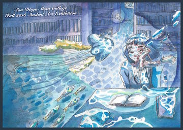 flyer for Fall 2018 Student Art Exhibition.