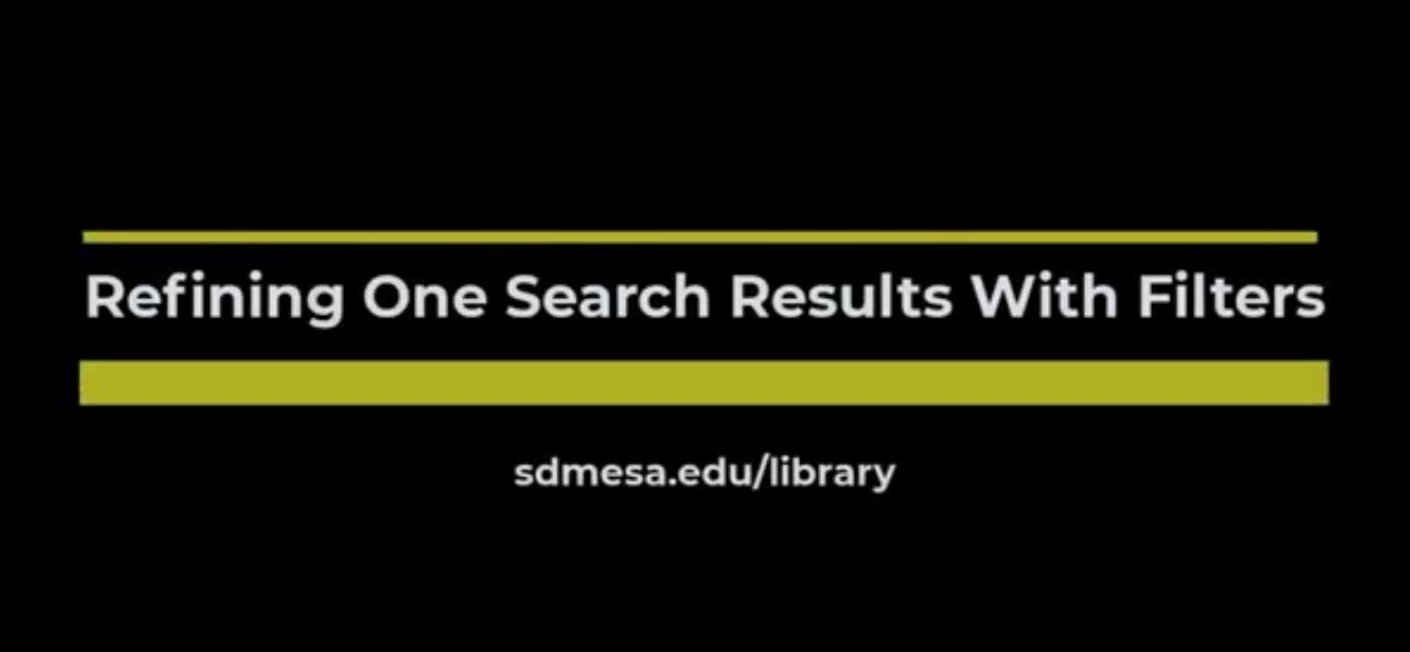 Refining One Search Results with Filters